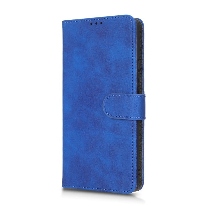 Phone Cover for Infinix Hot 10 Play, Collision Resistant Skin-Touch Feeling PU Leather Wallet Case with Stand Feature - Blue