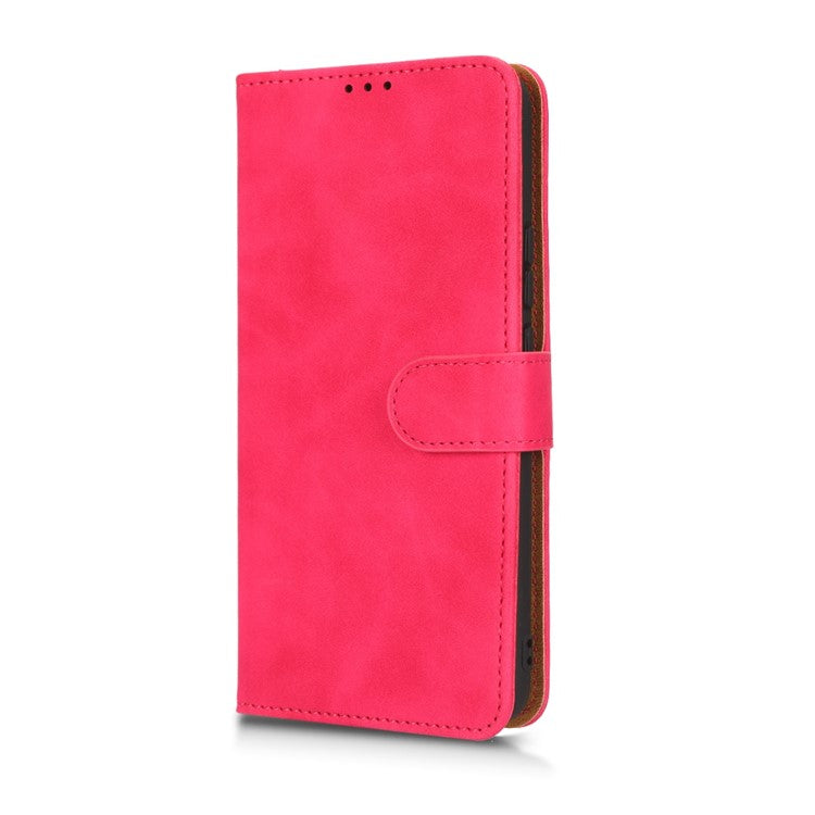 Phone Cover for Infinix Hot 10 Play, Collision Resistant Skin-Touch Feeling PU Leather Wallet Case with Stand Feature - Red
