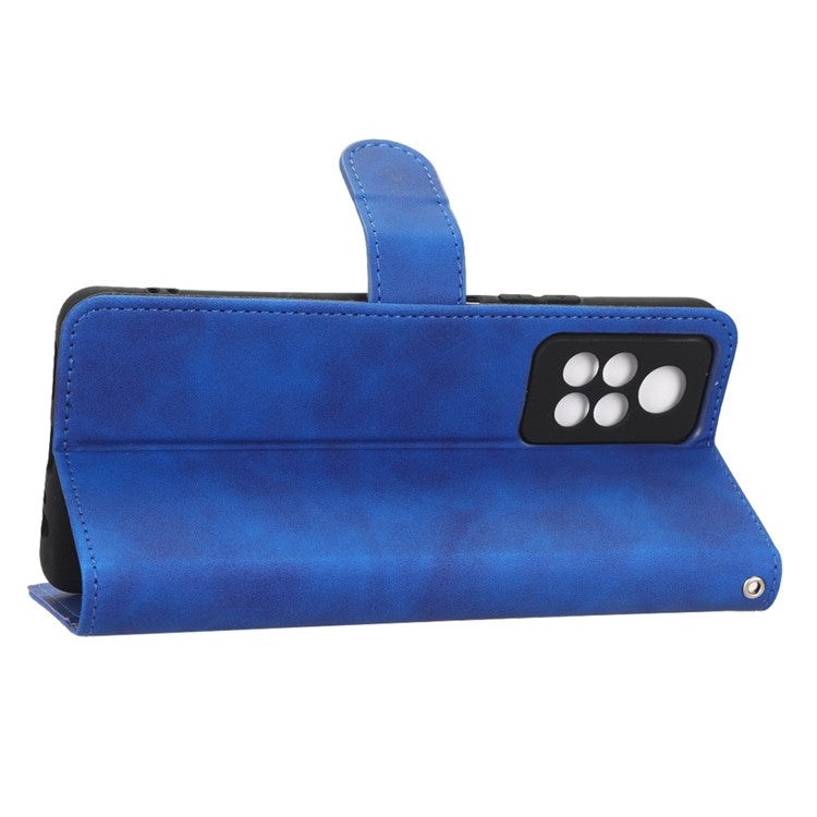 Phone Cover for Infinix Note 11 Pro, Anti-fall Skin-touch Feeling PU Leather Wallet Case with Stand Feature - Blue