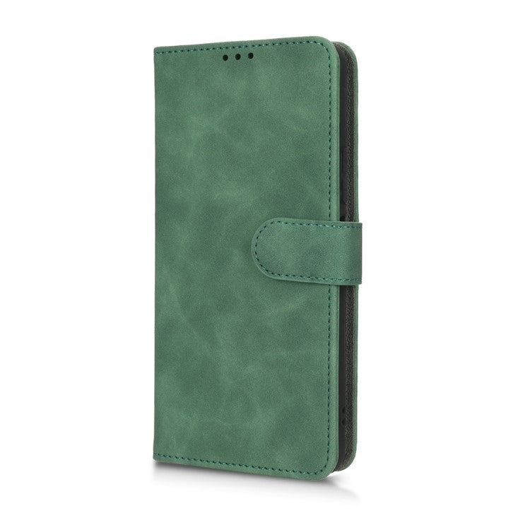 Phone Cover for Infinix Note 11 Pro, Anti-fall Skin-touch Feeling PU Leather Wallet Case with Stand Feature - Green
