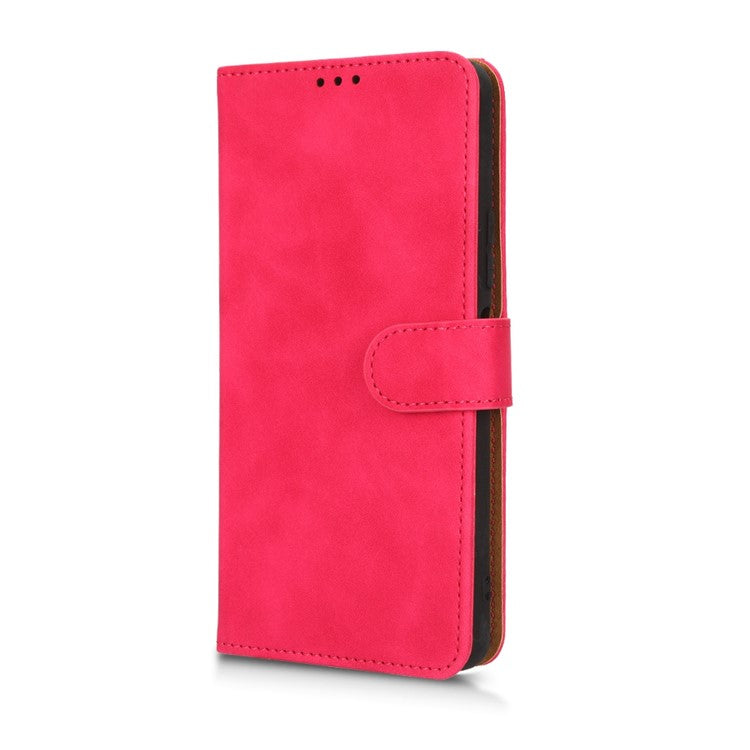 Phone Cover for Infinix Note 11 Pro, Anti-fall Skin-touch Feeling PU Leather Wallet Case with Stand Feature - Red