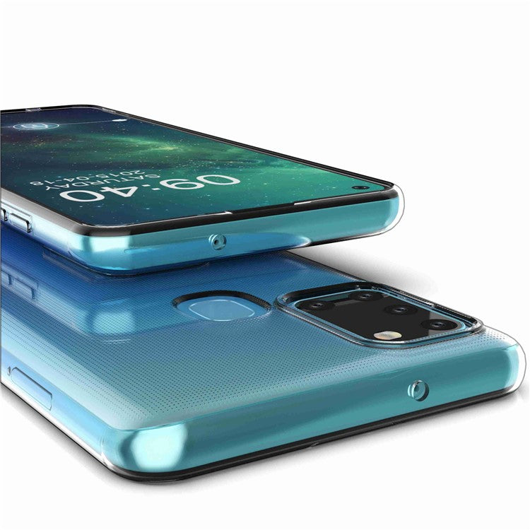 Transparent Soft TPU Phone Case for Samsung Galaxy A21s, Slim Anti-fingerprint Phone Back Cover Shell