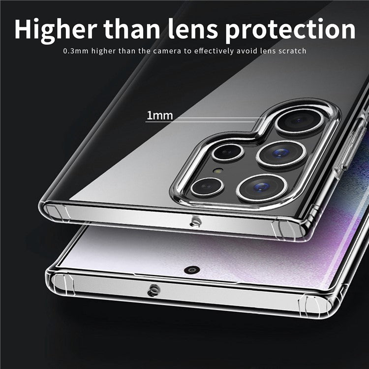 MOFI For Samsung Galaxy S23 Ultra Soft TPU Transparent Phone Case Anti-Yellow Shockproof Protective Smartphone Cover