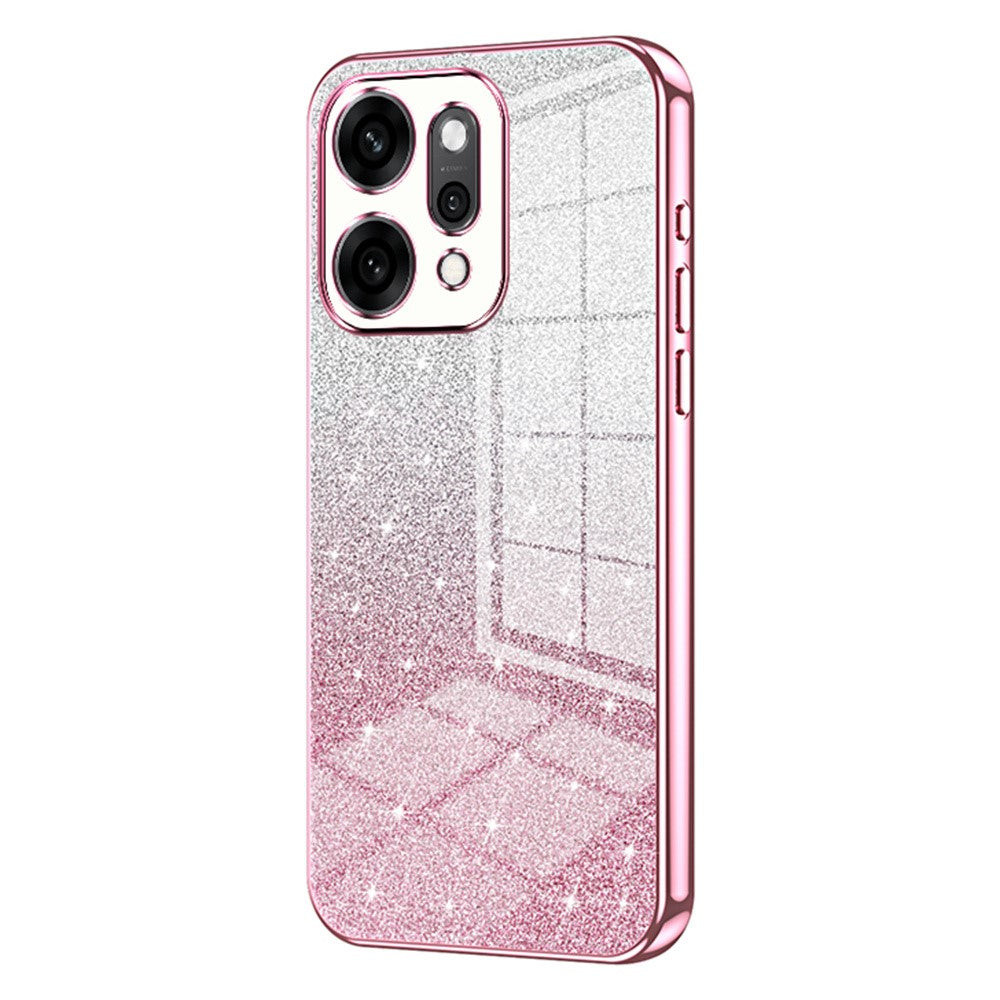 For Oppo Reno14 Pro 5G (Global) Case Electroplating Gradient Glitter TPU Phone Cover - Pink