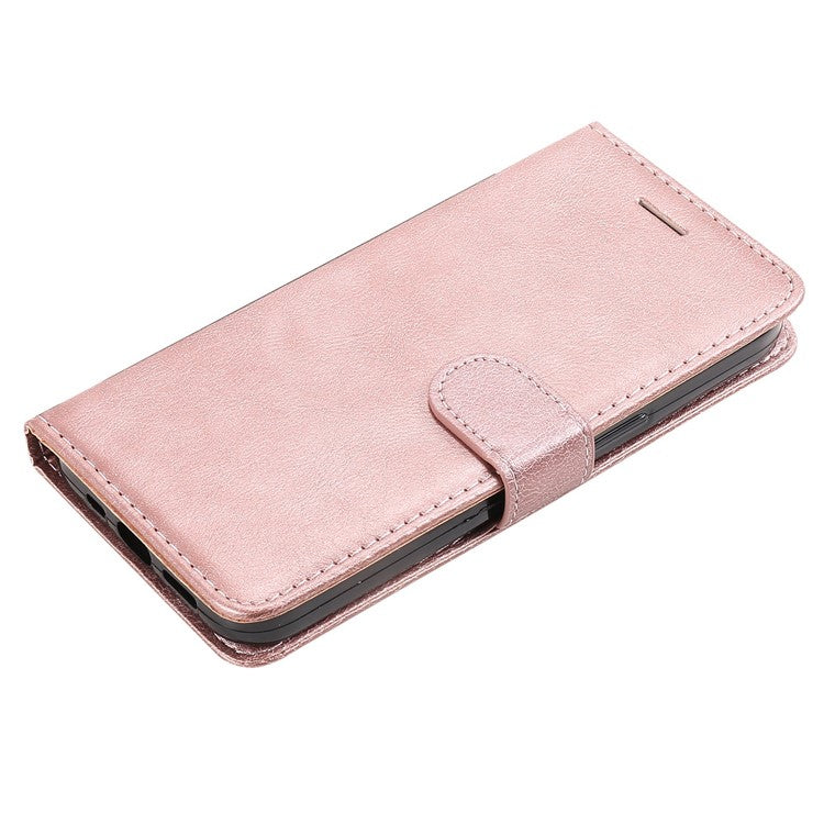 KT Leather Series-2 for OnePlus Ace Pro 5G / 10T 5G Anti-drop PU Leather Flip Wallet Case Solid Color Magnetic Closure Stand Phone Cover with Strap - Rose Gold