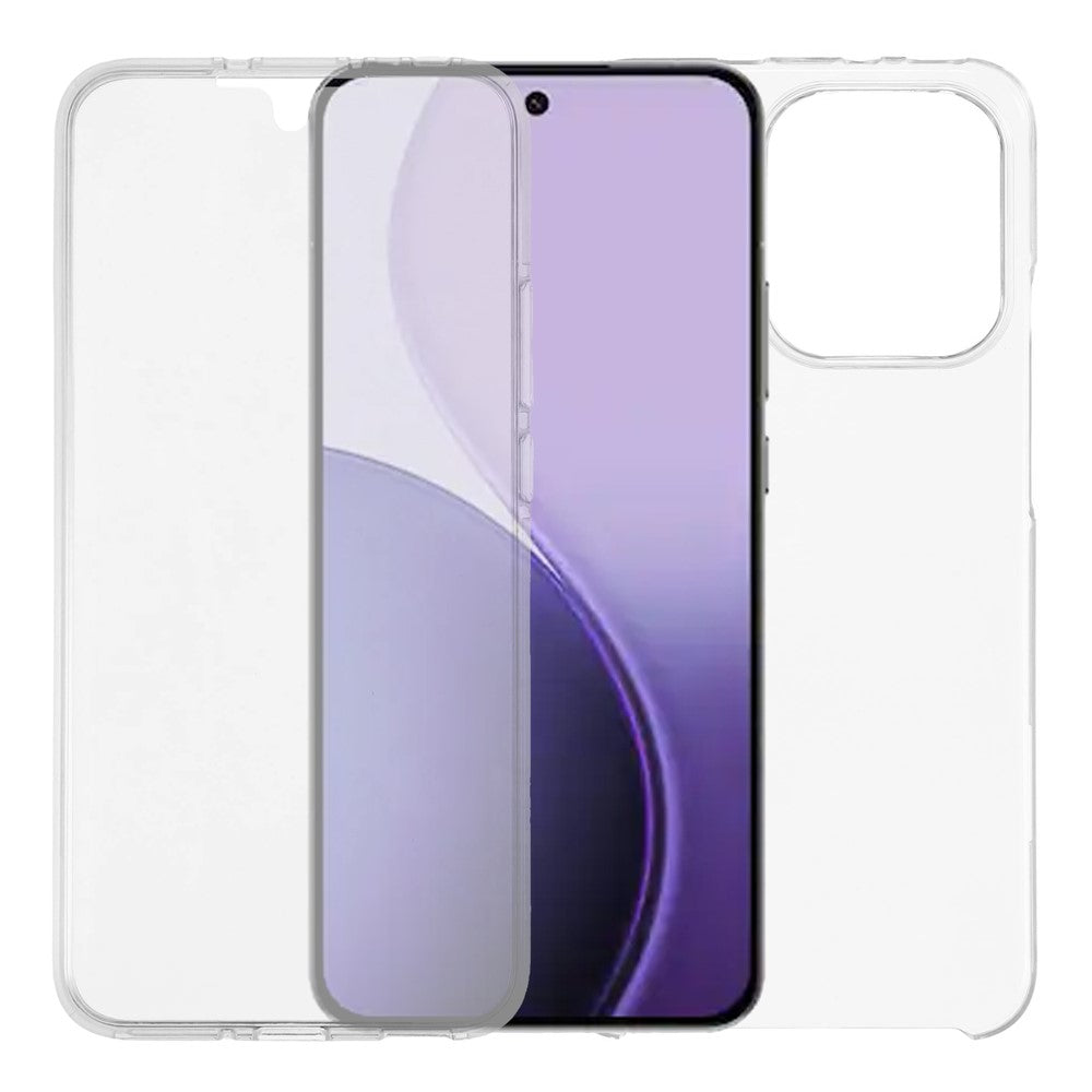 For Oppo Reno14 Pro 5G (Global) Phone Case TPU Frame Clear Acrylic Back Cover with PET Film