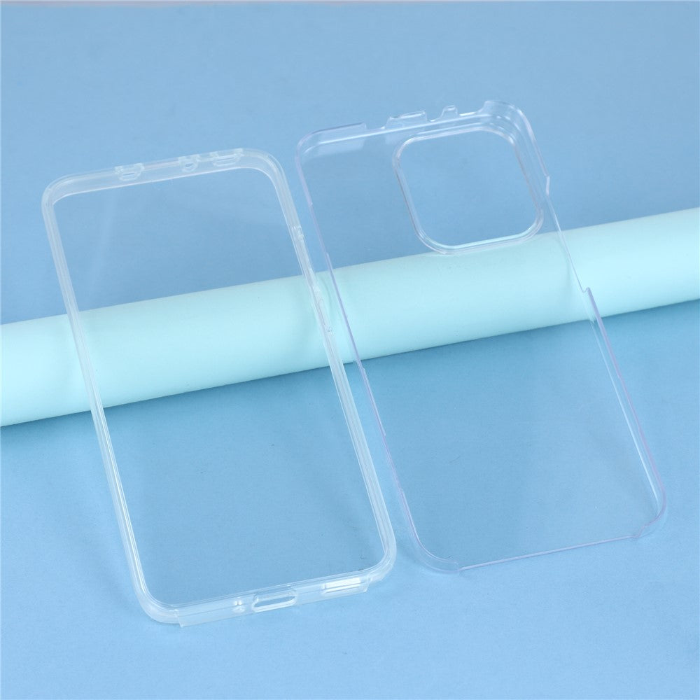 For Oppo Reno14 Pro 5G (Global) Phone Case TPU Frame Clear Acrylic Back Cover with PET Film