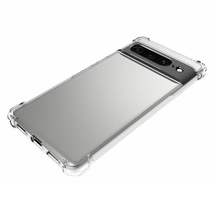 For Google Pixel 7 Pro 5G Non-slip Phone Case Anti-scratch Thickened Four Corner Transparent TPU Cover