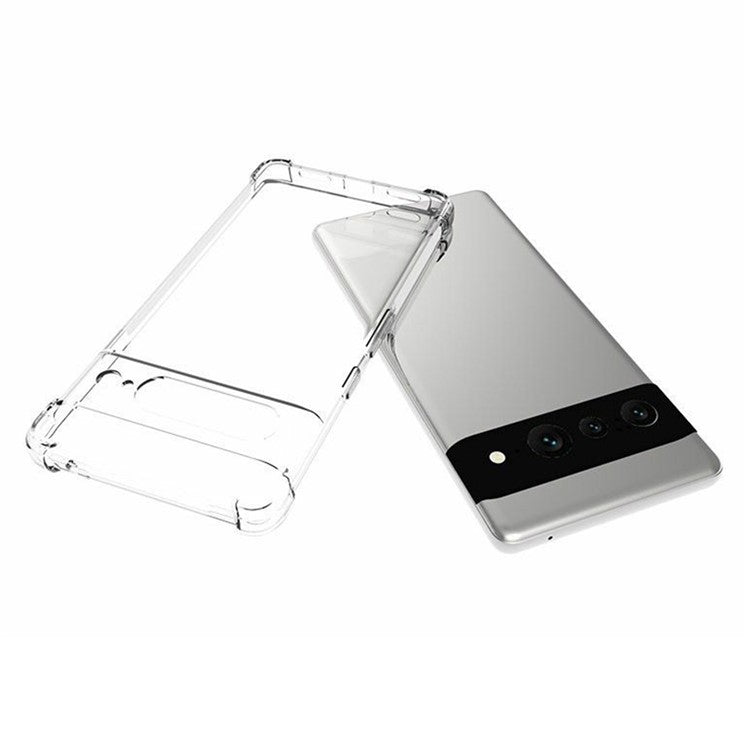 For Google Pixel 7 Pro 5G Non-slip Phone Case Anti-scratch Thickened Four Corner Transparent TPU Cover