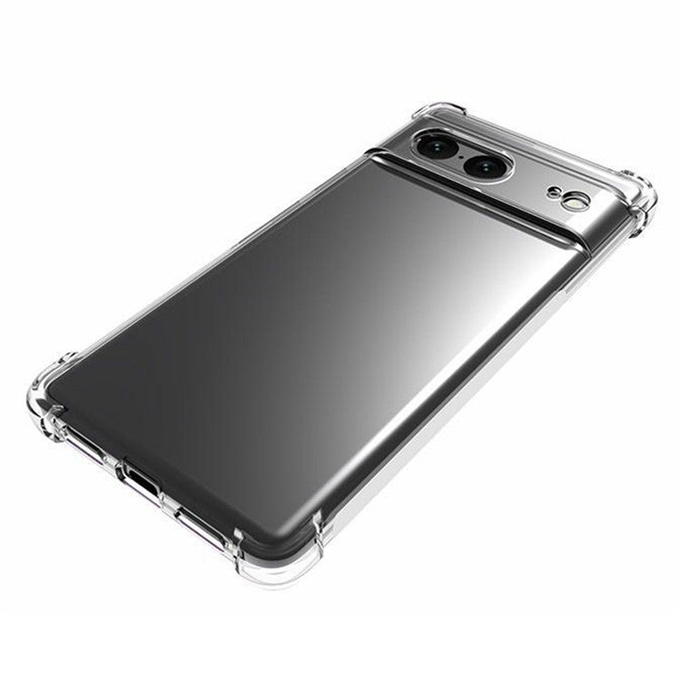 For Google Pixel 7 5G Soft TPU Transparent Phone Case Four Corners Shock Absorption Non-Slip Back Cover