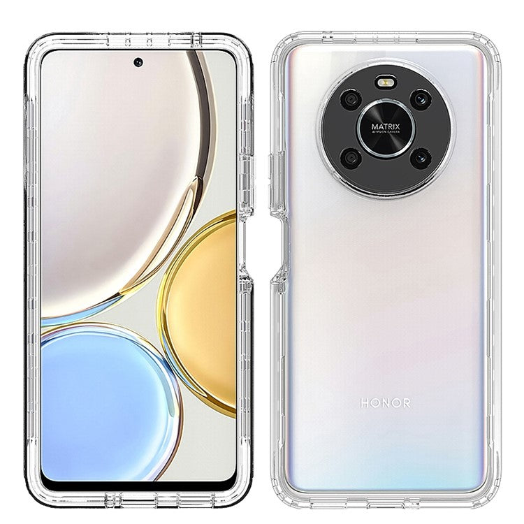 For Honor Magic 4 Lite 5G / X9 5G / X9 4G Transparent TPU + PC Phone Protective Case Stylish Gradient Anti-scratch Cover - Gradient Purple