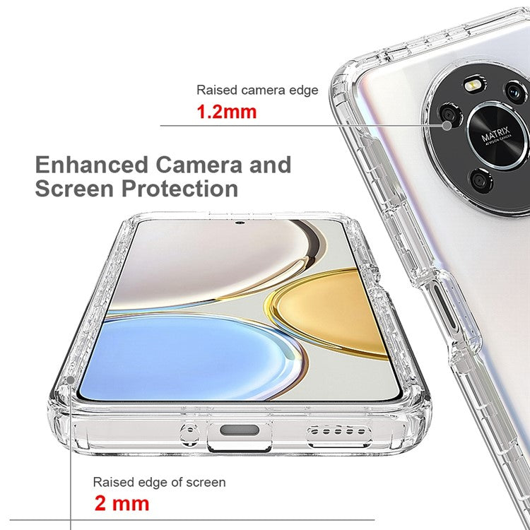 For Honor Magic 4 Lite 5G / X9 5G / X9 4G Transparent TPU + PC Phone Protective Case Stylish Gradient Anti-scratch Cover - Gradient Purple