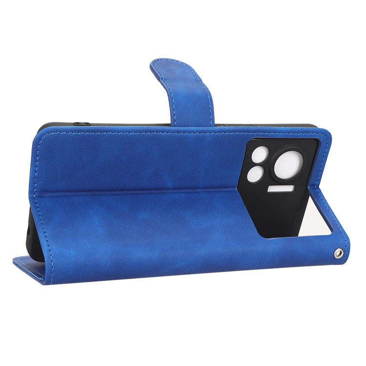 For Infinix Note 12 VIP 4G Anti-scratch PU Leather Phone Case Skin-touch Feeling Wallet Stand Magnetic Clasp Cover - Blue