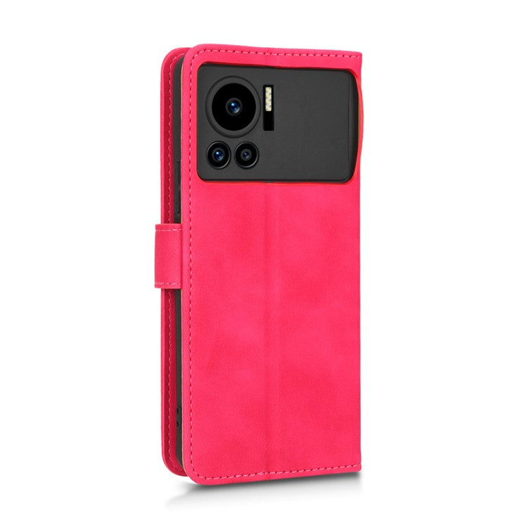 For Infinix Note 12 VIP 4G Anti-scratch PU Leather Phone Case Skin-touch Feeling Wallet Stand Magnetic Clasp Cover - Red