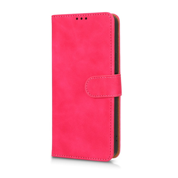 For Infinix Note 12 VIP 4G Anti-scratch PU Leather Phone Case Skin-touch Feeling Wallet Stand Magnetic Clasp Cover - Red