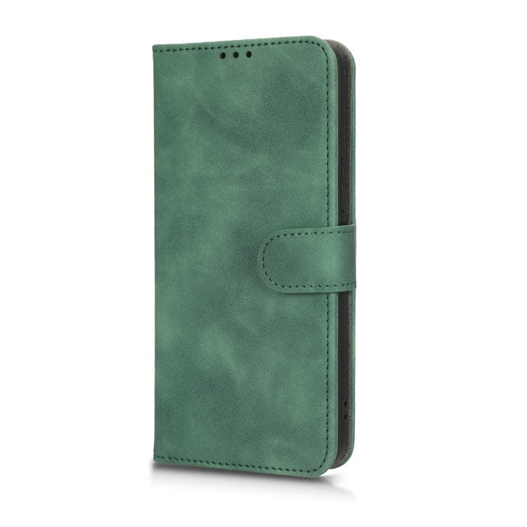 For Infinix Note 12 G96 4G Skin-Touch Feeling Stand Phone Case PU Leather Full Protection Wallet Cover - Green