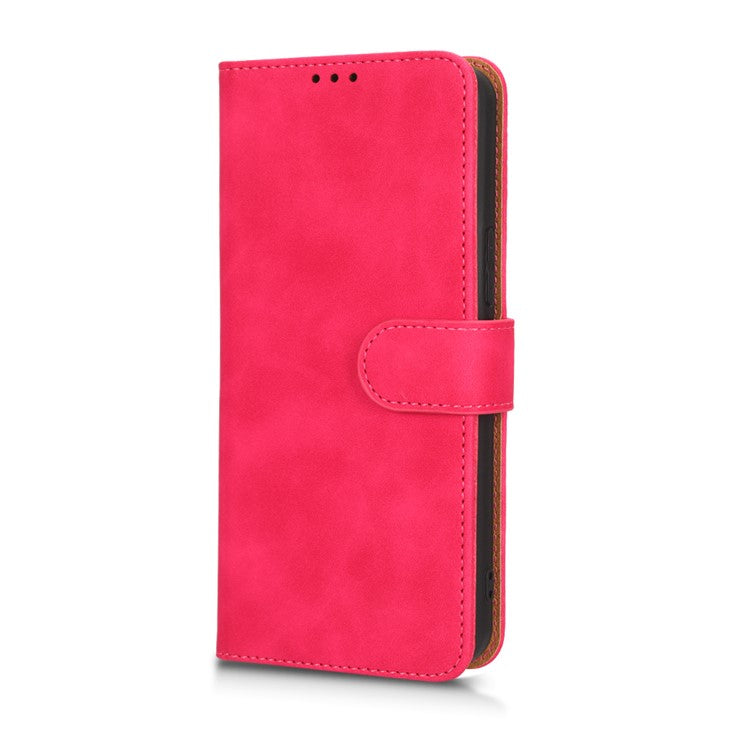 For Infinix Note 12 G96 4G Skin-Touch Feeling Stand Phone Case PU Leather Full Protection Wallet Cover - Red