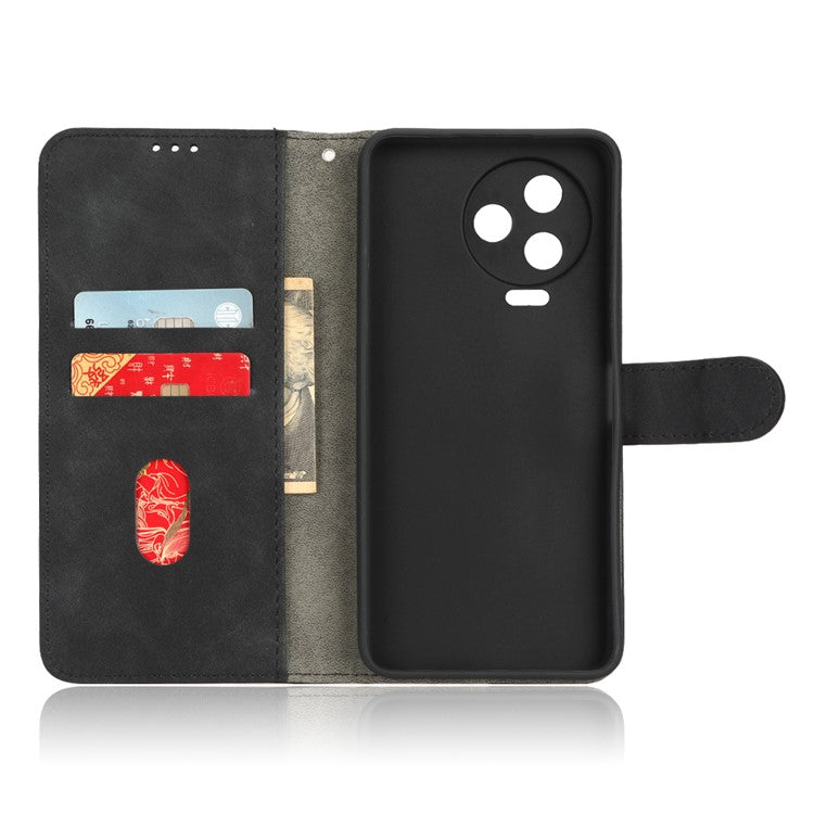 For Infinix Note 12 Pro 4G Stand Wallet Folio Flip Phone Case Skin-touch Feeling PU Leather Shockproof Cover - Black