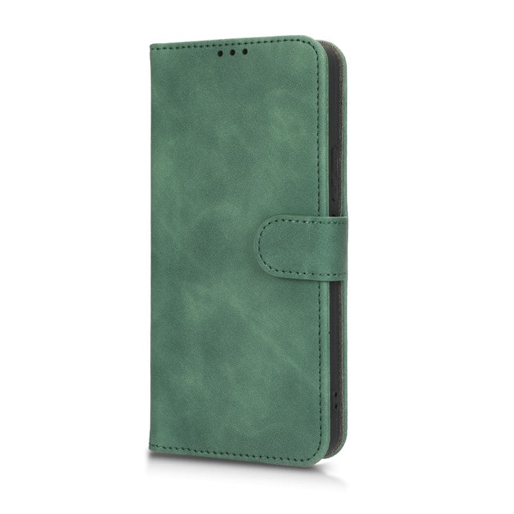 For Infinix Note 12 Pro 4G Stand Wallet Folio Flip Phone Case Skin-touch Feeling PU Leather Shockproof Cover - Green