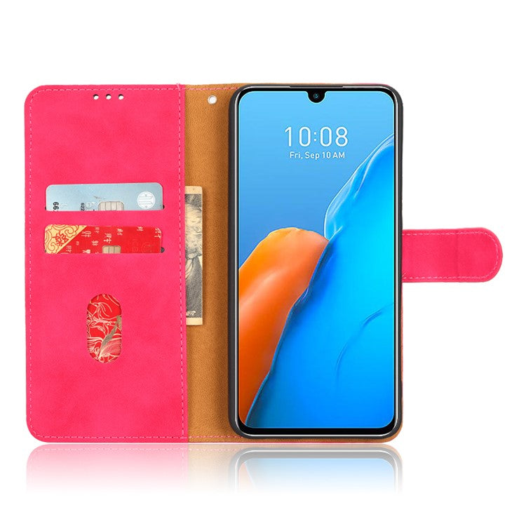 For Infinix Note 12 Pro 4G Stand Wallet Folio Flip Phone Case Skin-touch Feeling PU Leather Shockproof Cover - Red