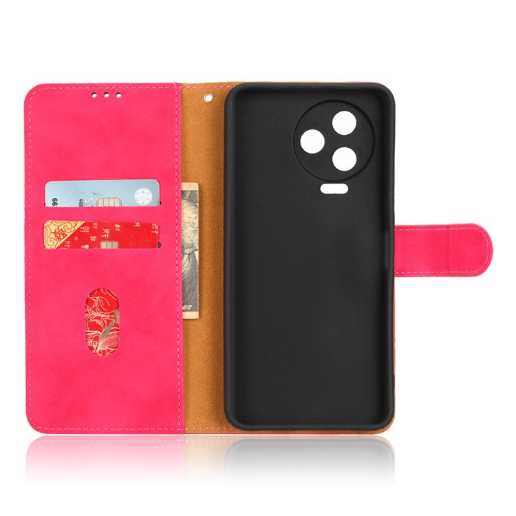 For Infinix Note 12 Pro 4G Stand Wallet Folio Flip Phone Case Skin-touch Feeling PU Leather Shockproof Cover - Red
