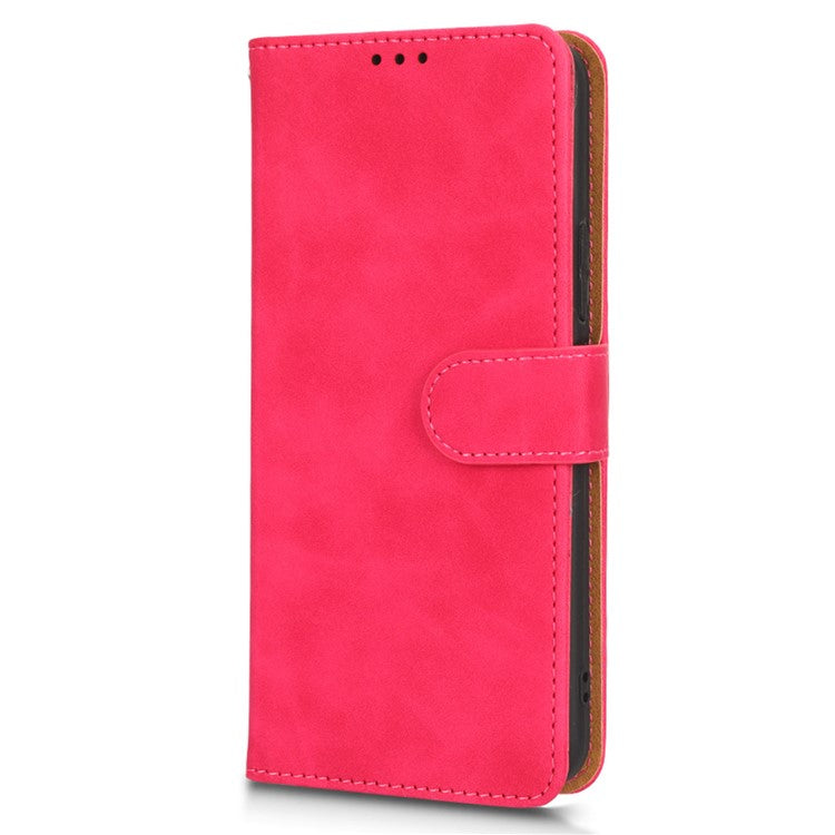 For Infinix Note 12 5G Skin-Touch Feeling Wallet Stand Phone Case PU Leather Full Protection Magnetic Clasp Cover - Red