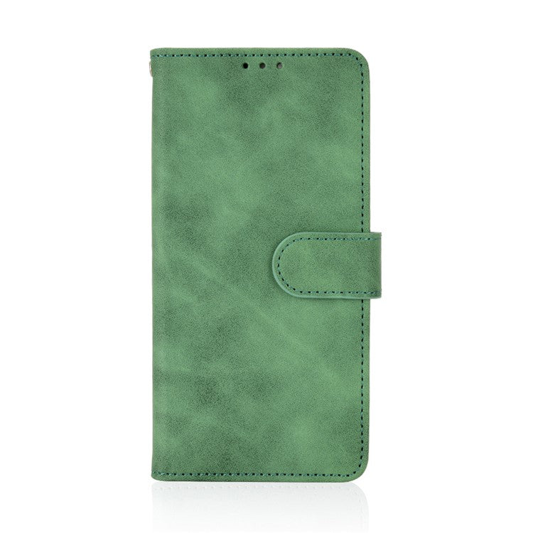Drop-Proof Phone Case For Infinix Hot 11, Skin-Touch Feeling Wallet Stand Folio Flip PU Leather + TPU Cell Phone Cover - Green