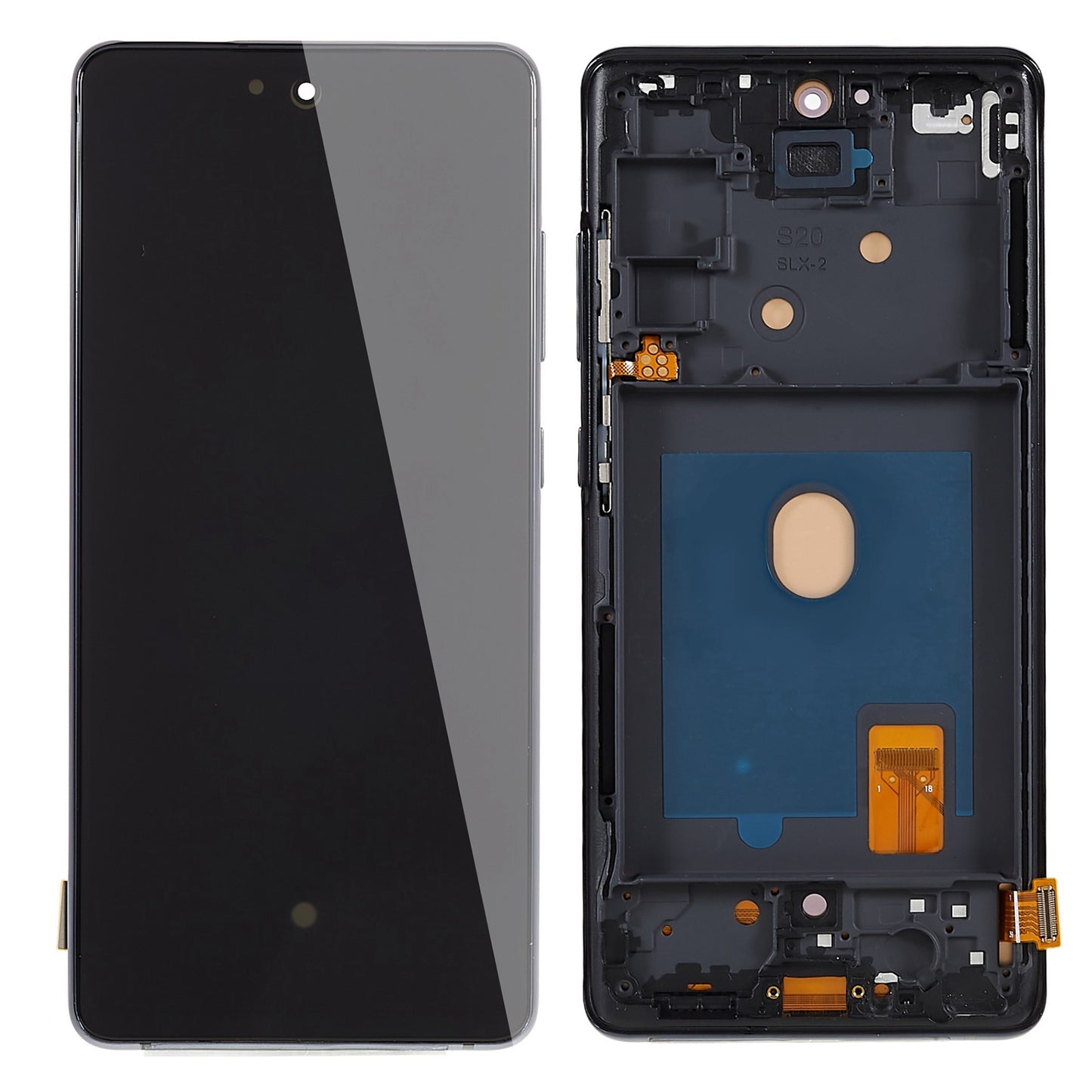 For Samsung Galaxy S20 FE G780 / S20 FE 5G G781 Grade C OLED Screen and Digitizer Assembly + Frame (Without Logo) - Black
