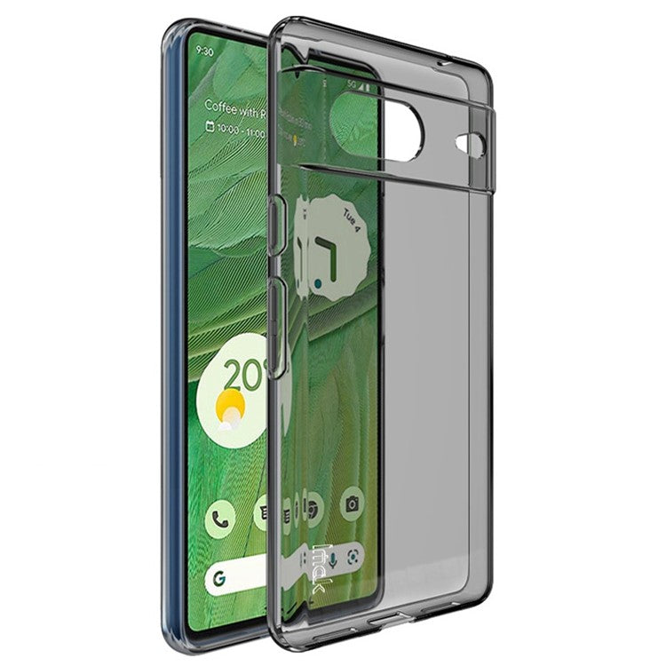 IMAK UX-5 Series for Google Pixel 7 5G Flexible TPU Phone Shell Super Clear Anti-dust Phone Case - Transparent Black