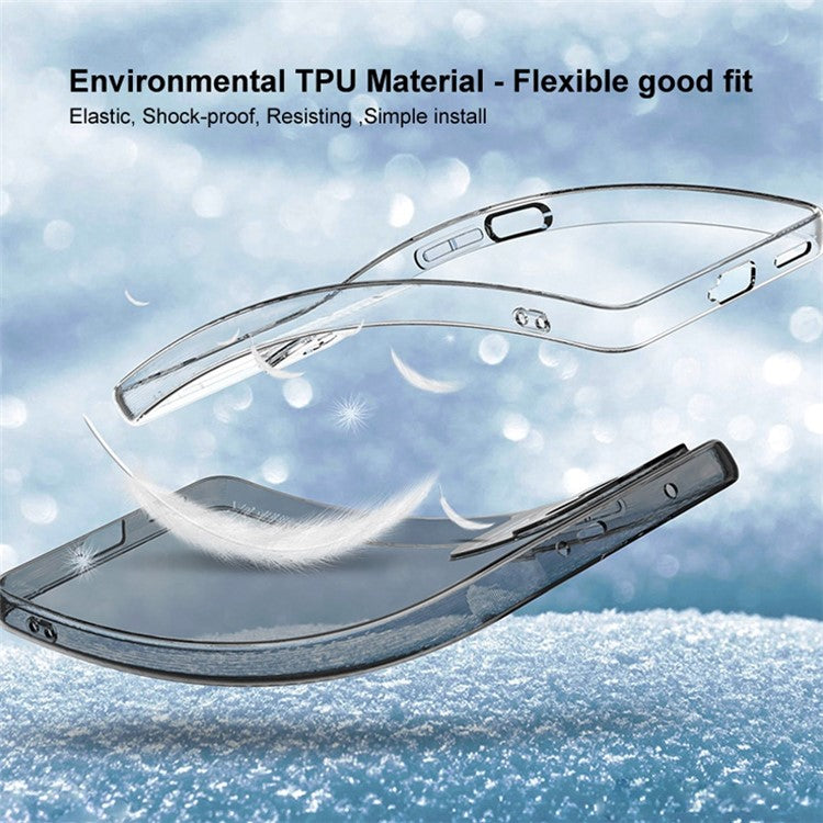 IMAK UX-5 Series for Google Pixel 7 5G Flexible TPU Phone Shell Super Clear Anti-dust Phone Case - Transparent Black