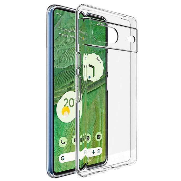 IMAK UX-5 Series for Google Pixel 7 5G Flexible TPU Phone Shell Super Clear Anti-dust Phone Case - Transparent