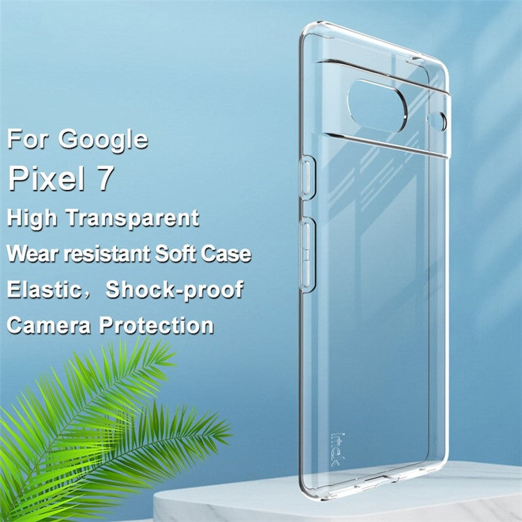 IMAK UX-5 Series for Google Pixel 7 5G Flexible TPU Phone Shell Super Clear Anti-dust Phone Case - Transparent