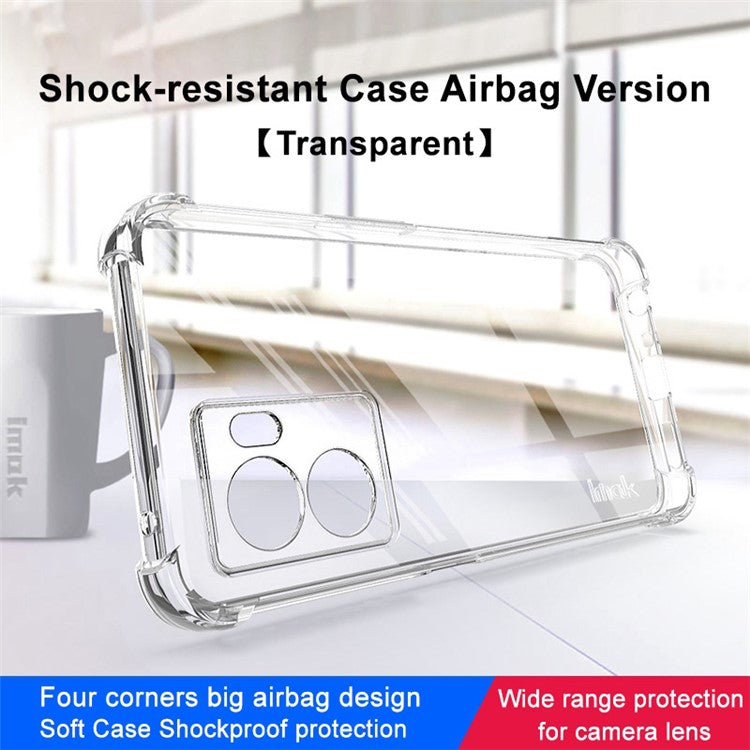 IMAK For OnePlus Nord N300 5G Drop Protection Phone Shell Four Corner Airbag Shockproof Phone Case Flexible TPU Cover - Transparent