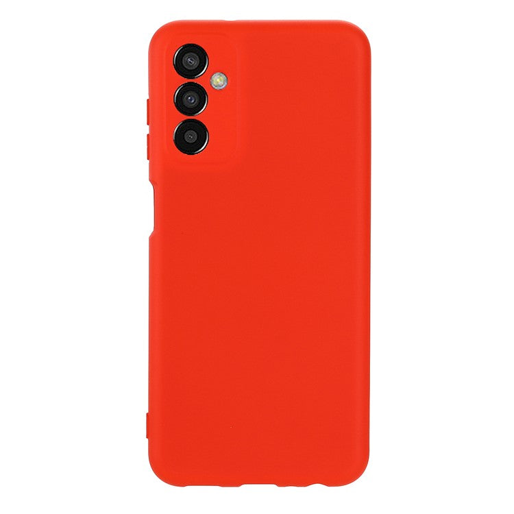 Shockproof Slim Case for Samsung Galaxy F13 4G Liquid Silicone Phone Cover Anti-Drop Protective Case with Strap - Red