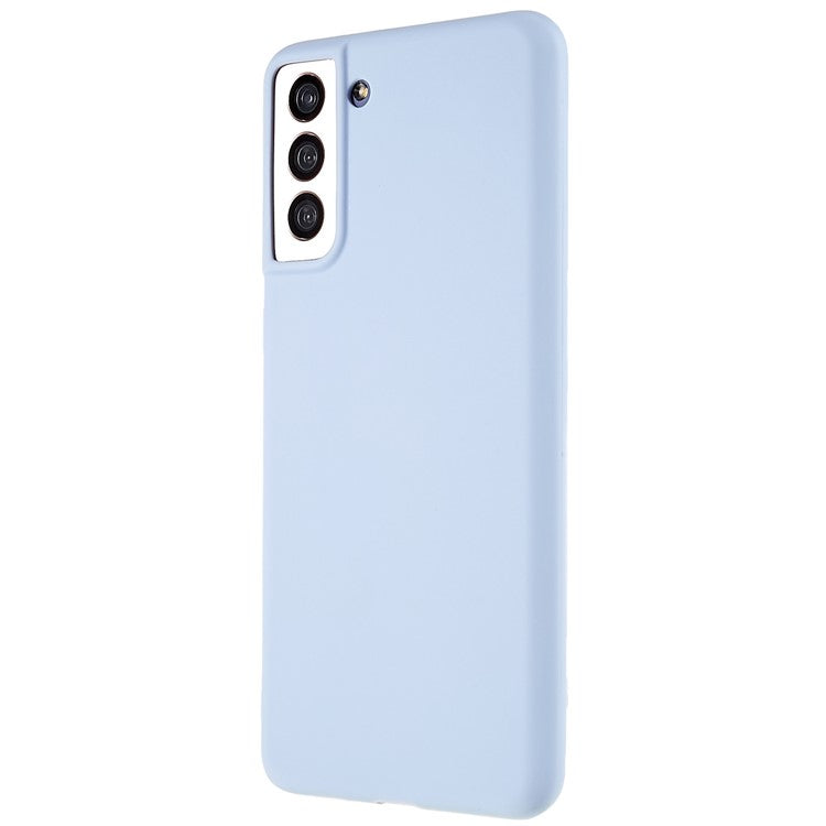 Back Shell for Samsung Galaxy S21 4G / 5G Shockproof TPU Phone Case Fingerprint Free Matte Protective Cover - Light Purple