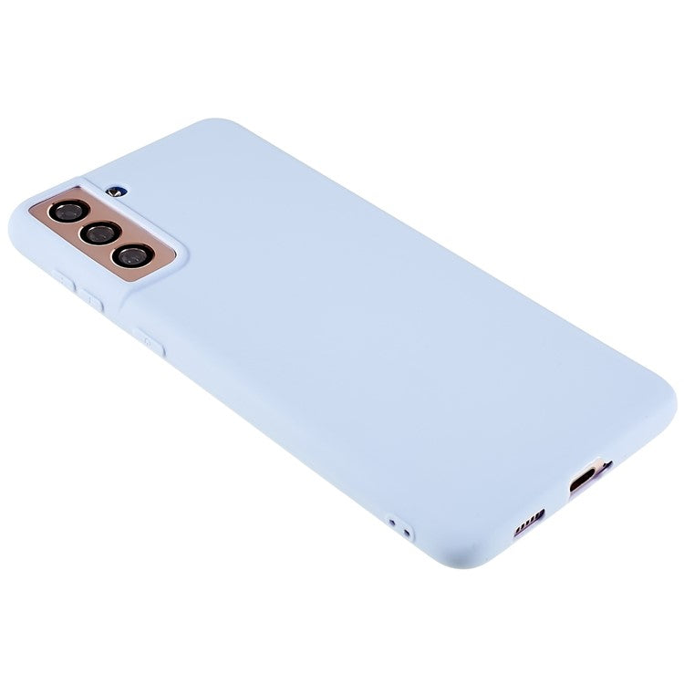Back Shell for Samsung Galaxy S21 4G / 5G Shockproof TPU Phone Case Fingerprint Free Matte Protective Cover - Light Purple