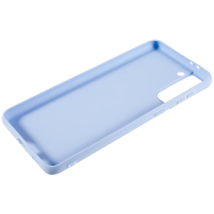Back Shell for Samsung Galaxy S21 4G / 5G Shockproof TPU Phone Case Fingerprint Free Matte Protective Cover - Light Purple