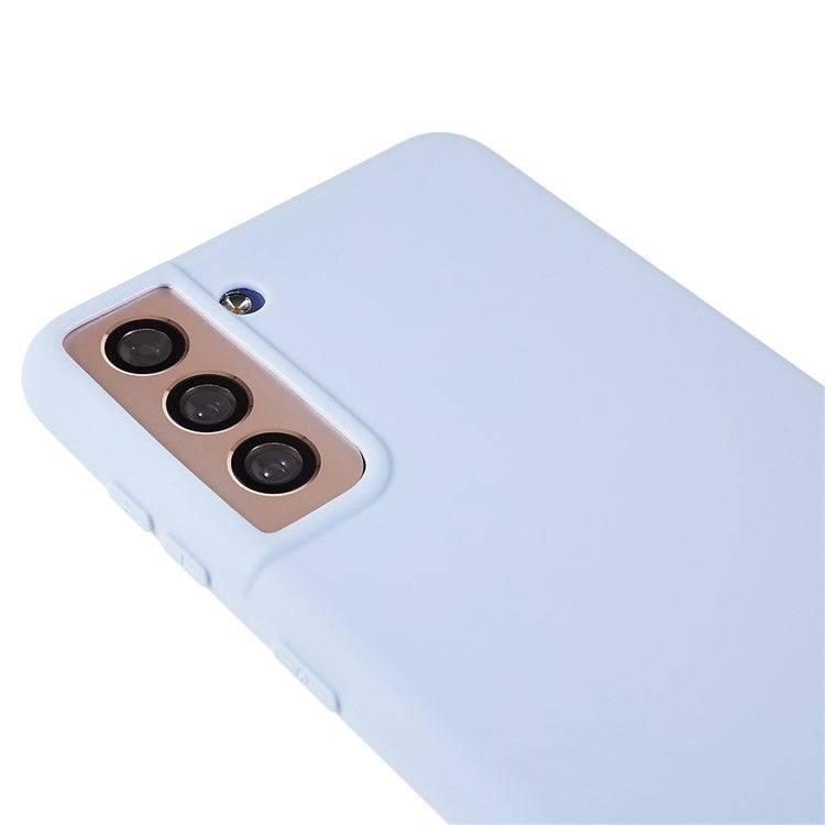 Back Shell for Samsung Galaxy S21 4G / 5G Shockproof TPU Phone Case Fingerprint Free Matte Protective Cover - Light Purple