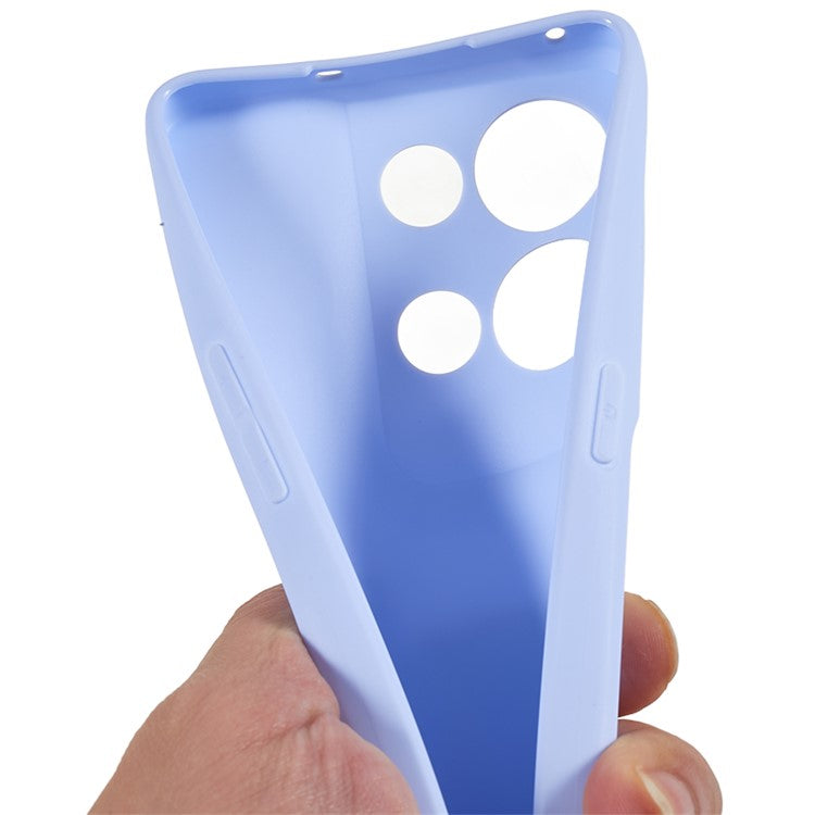 TPU Back Shell for Oppo Reno8 5G (Global Version) , Fingerprint Free Matte Protective Cover Phone Case - Light Purple