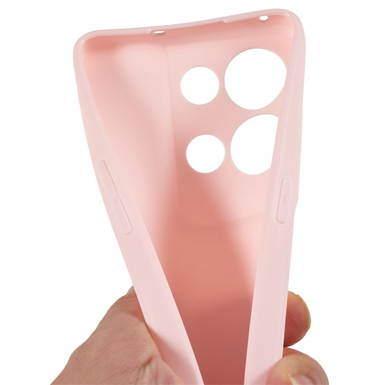 TPU Back Shell for Oppo Reno8 5G (Global Version) , Fingerprint Free Matte Protective Cover Phone Case - Pink