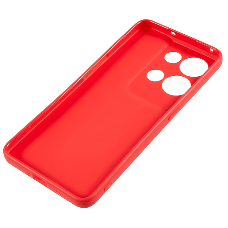 TPU Back Shell for Oppo Reno8 5G (Global Version) , Fingerprint Free Matte Protective Cover Phone Case - Red
