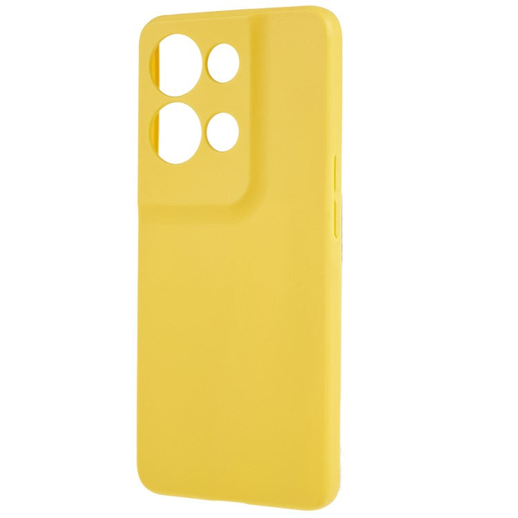 TPU Back Shell for Oppo Reno8 5G (Global Version) , Fingerprint Free Matte Protective Cover Phone Case - Yellow