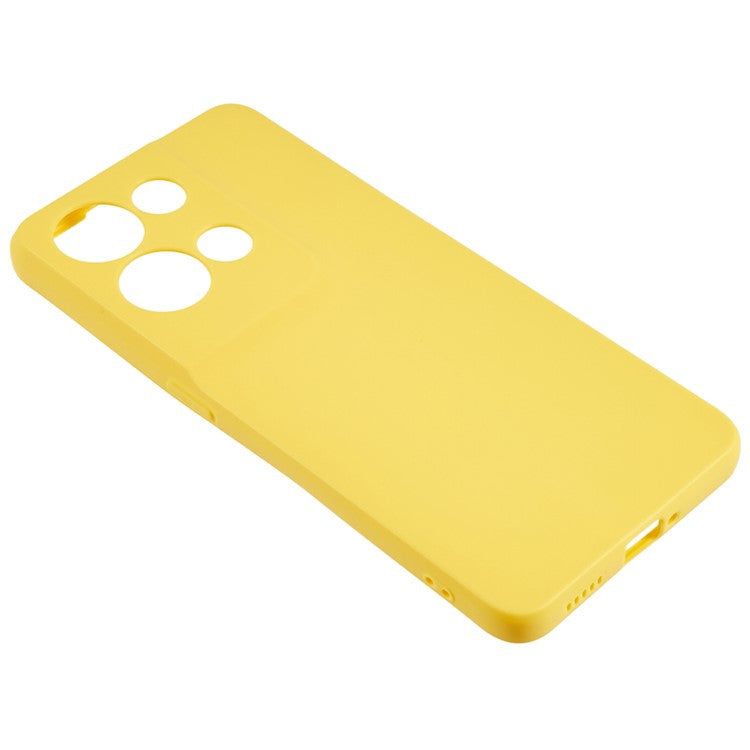 TPU Back Shell for Oppo Reno8 5G (Global Version) , Fingerprint Free Matte Protective Cover Phone Case - Yellow