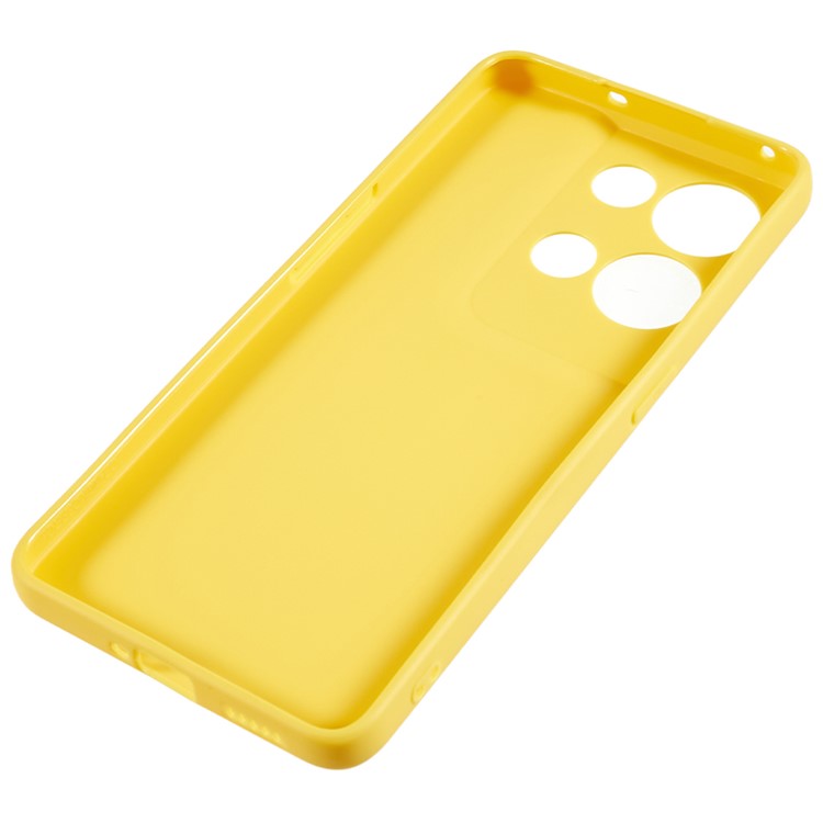 TPU Back Shell for Oppo Reno8 5G (Global Version) , Fingerprint Free Matte Protective Cover Phone Case - Yellow