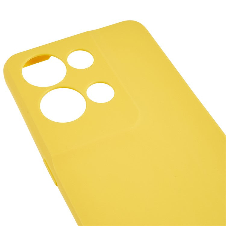 TPU Back Shell for Oppo Reno8 5G (Global Version) , Fingerprint Free Matte Protective Cover Phone Case - Yellow