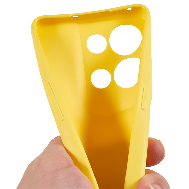 TPU Back Shell for Oppo Reno8 5G (Global Version) , Fingerprint Free Matte Protective Cover Phone Case - Yellow