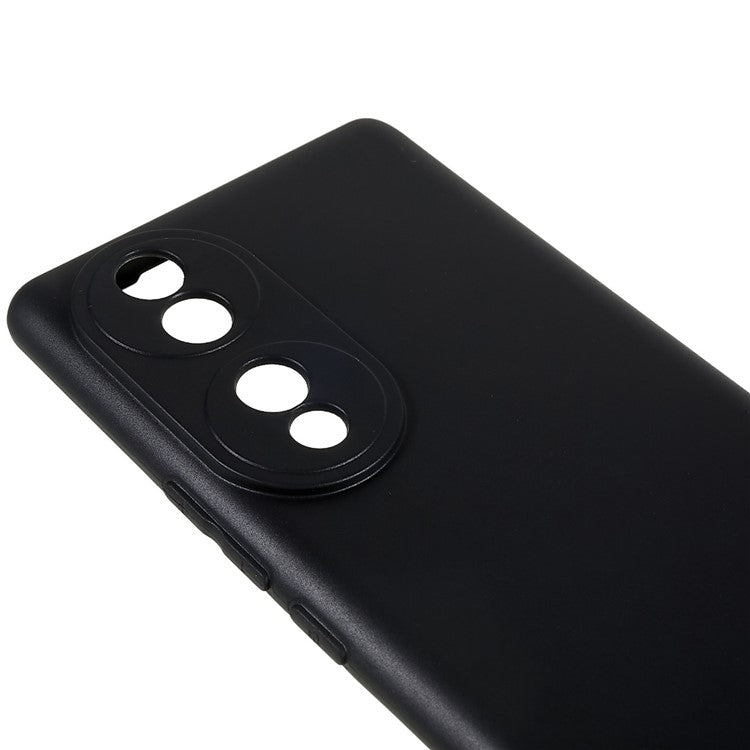 For Honor 70 5G Flexible TPU Phone Drop-proof Case Matte Anti-scratch Protective Cover - Black