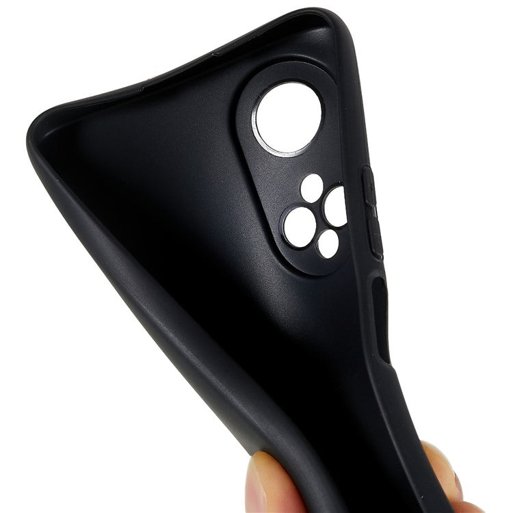 For Honor X7 / Play 30 Plus 5G Flexible TPU Glossy Phone Back Case Anti-scratch Drop-proof Cover - Black