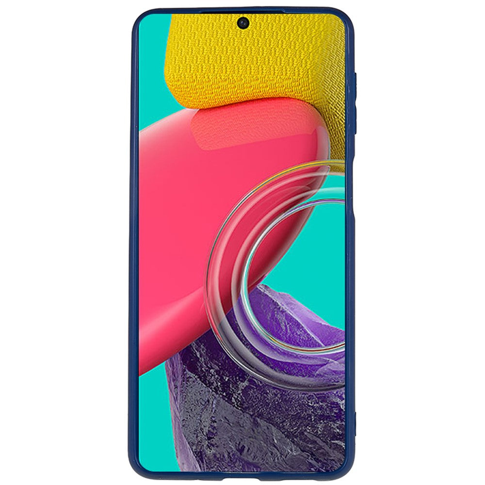 For Samsung Galaxy M53 5G Soft TPU Matte Phone Case Anti-fingerprint Anti-drop Back Cover - Sapphire