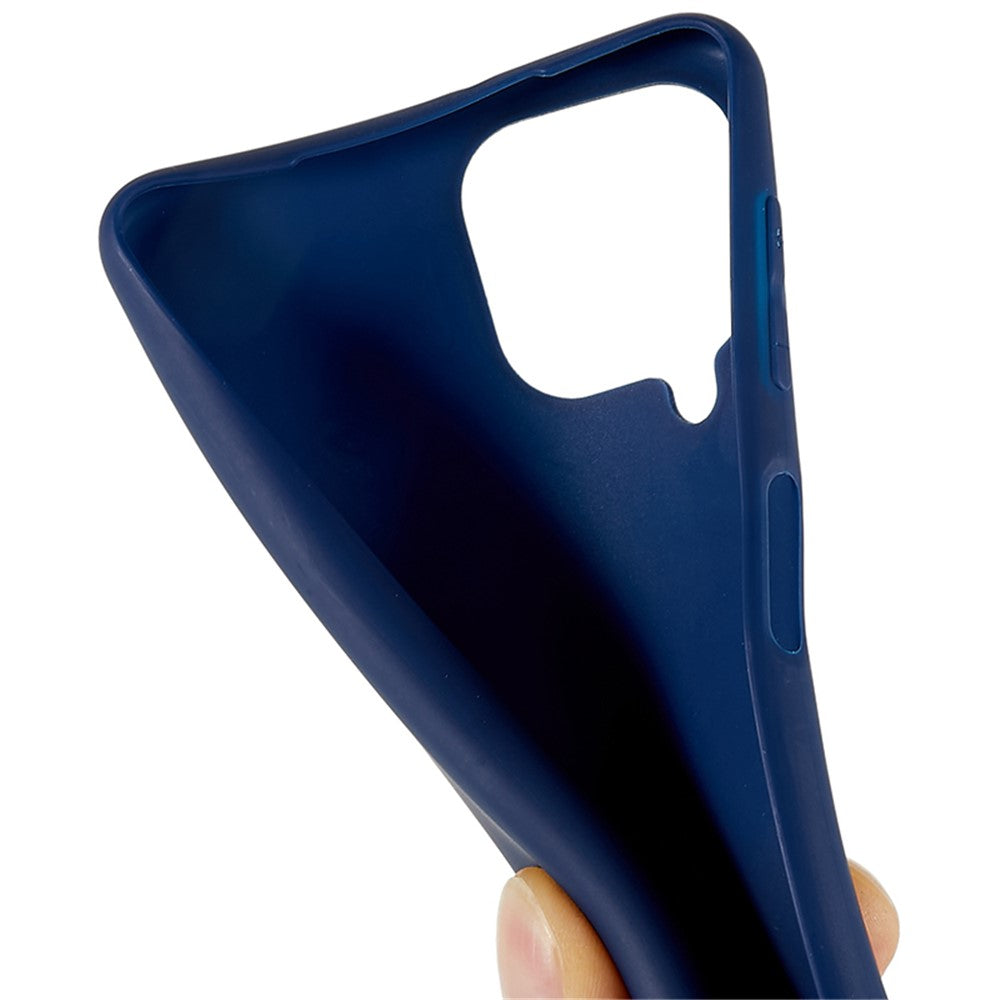 For Samsung Galaxy M53 5G Soft TPU Matte Phone Case Anti-fingerprint Anti-drop Back Cover - Sapphire